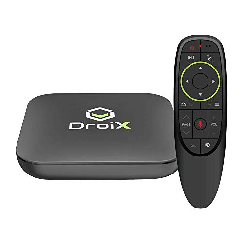 DroiX X3 with G10 Air-Mouse Android BOX for TV Smart 4K UltraHD ; Amlogic S905X3, 4GB RAM, 64GB Storage, Dual-Band Wi-Fi, BT