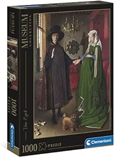 Clementoni 39663 Wedding Arnofini Van Eyck 1000pcs Museum Collection Arnolfini and Wife 1000 Pieces, Made in Italy, Jigsaw Puzzle for Adults, Multicolor, Medium