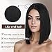SUKRI Black Bob Wigs for Women Short Straight Bob Wigs with Bangs Middle Part Synthetic Cosplay Costume Party Wigs