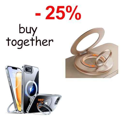Magnetic Case & Magnetic Phone Grip Ring Holder Kickstand