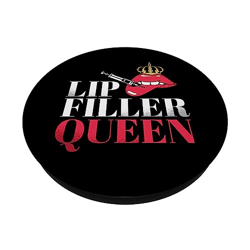 Lip Filler Queen Dermal Lip Filler Injections Nurse Injector PopSockets Swappable PopGrip, Black - Image 2