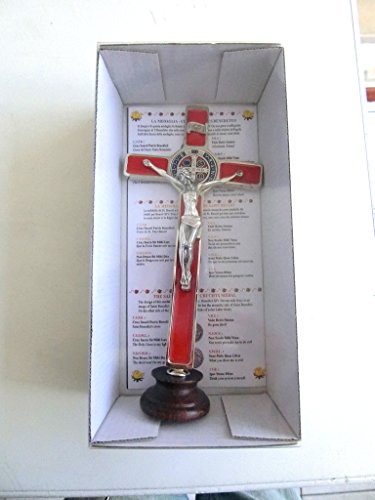 Cruz de San Benito Plata 20 cm Artesanía Roja