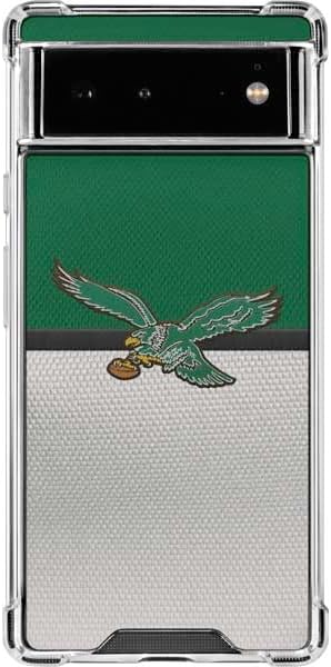Skinit Clear Phone Case Compatible with Google Pixel 6 - Officially Licensed NFL Philadelphia Eagles Design