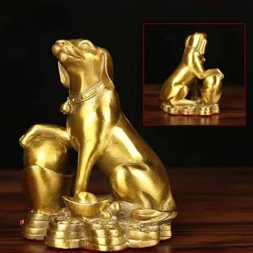 戌 犬 真鍮 銅製 いぬ イヌ 金色 11cm 22cm 33cm 彫刻 干支飾り 幸運の動物像 置物 金運アップ 運気向上 事業運 開運厄除 お守り 開店祝い ヴィンテージ ホームインテリア 玄関 お礼 新年 ホーム 家庭用