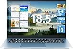 SGIN 18.5 Inch Laptops Computer, 16GB RAM 1024GB SSD Ordinateur Portable Win 11 Laptop, Core i3 Processor, 180° Open Angle, Type-C, 8000mAh, WiFi 6, HDMI, for Business and Students(Gray)