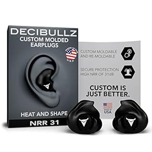 Decibullz – Custom Molded Earplugs, 31dB Highest NRR, Comfortable Hearing Protection for Shooting, Travel, Swimming…