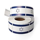 Israel Flag Stickers Flag Labels - 1.18" X 1.96" 500 Per Roll Patriotic Labels, Perfect for Parades, Events and Military Support
