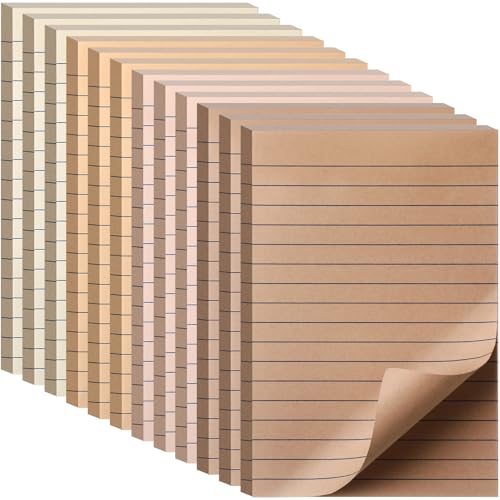 Notas adhesivas bohemias AmazingSpark de 4x6 pulgadas forradas para papelería estética