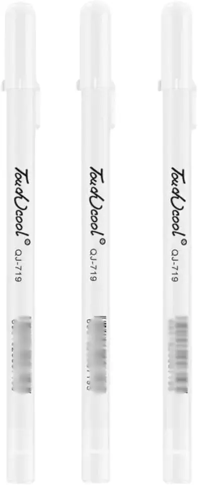Canetas Gel Brancas para Desenho 0.8mm Conjunto com 3 Unidades