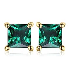W-Yellow Gold Plated-Emerald
