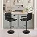 KLASIKA Counter Height Bar Stool PU Leather Adjustable Barstools with Armrest, Backrest and Footrest, Comfortable Tall Stools for Kitchen Island Home Bar, Black