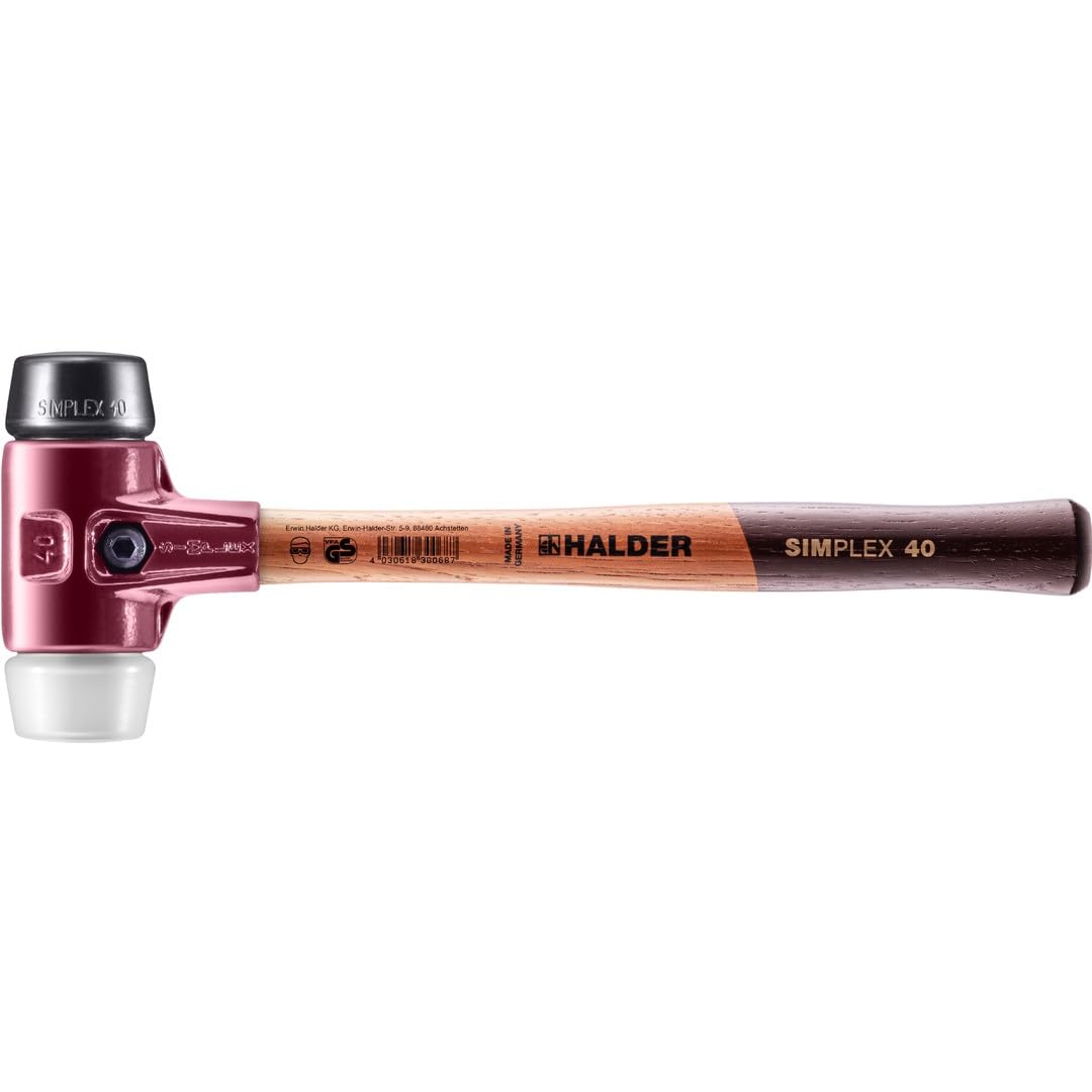 HALDER 3027.040 Rubber Mallet + Super Plastic 40 mm