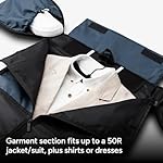 Halfday Convertible 2-in-1 Vegan Leather Premium Garment Duffel Weekender Bag 45L | Carry-On, Wrinkle-Free Travel, Hanging Suit Compartment, Shoe Pockets, Trolley Sleeve, Ocean - Image 3