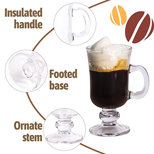 Umeied UMEIED-6-5703 8Oz Coffee Mugs, Glass Irish Coffee Cup thumb #2