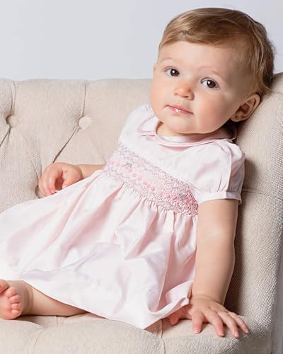 Girls Elegant Taffeta Pink Short Sleeve Dress3