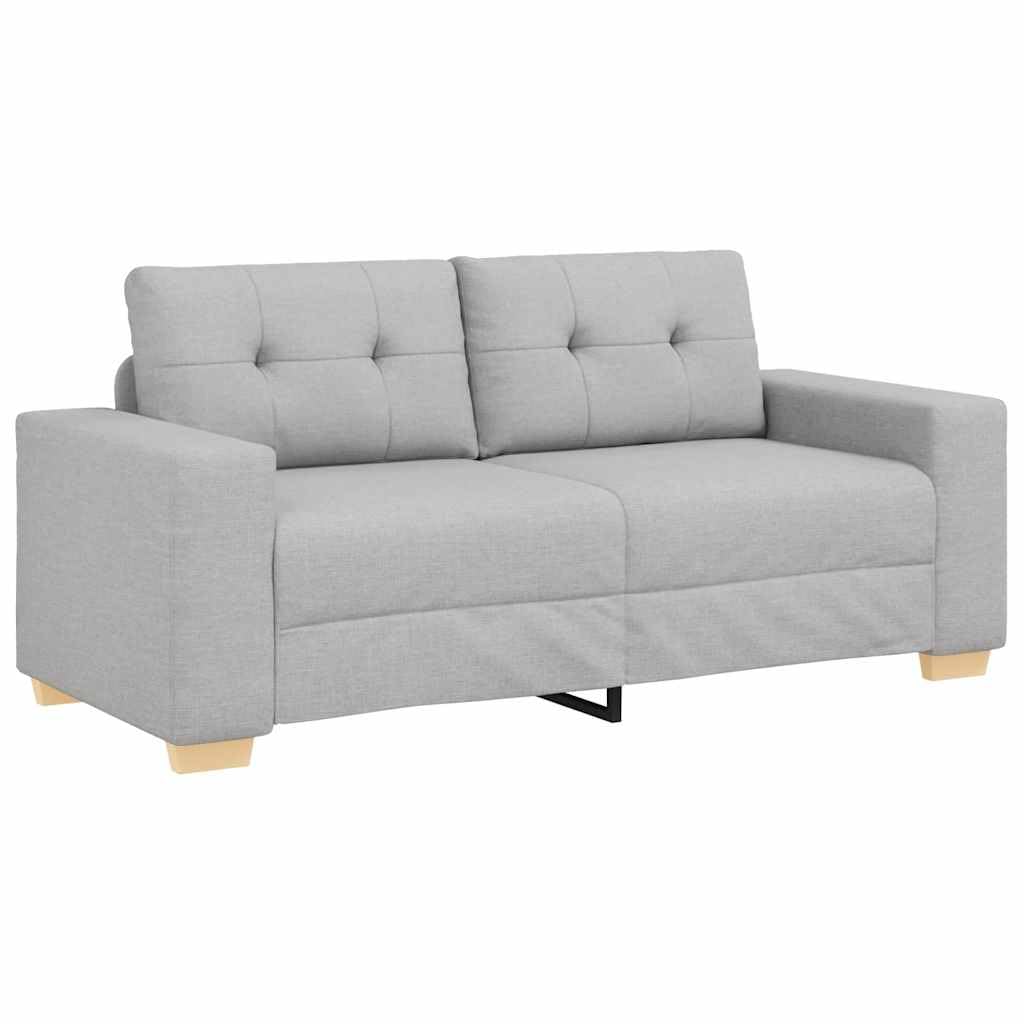 Sofá de 2 plazas con marco de madera y metal diseño moderno gris