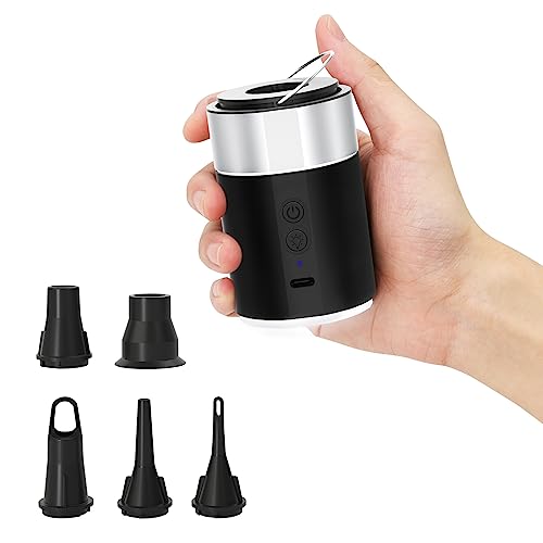 Electric Air Pump for Inflatables- 4000mAH Rechargeable Tiny Cordless Portable Air Pump with Camping Lantern, Quick-Fill Air Mattress Pump for Camping, Pool Floats