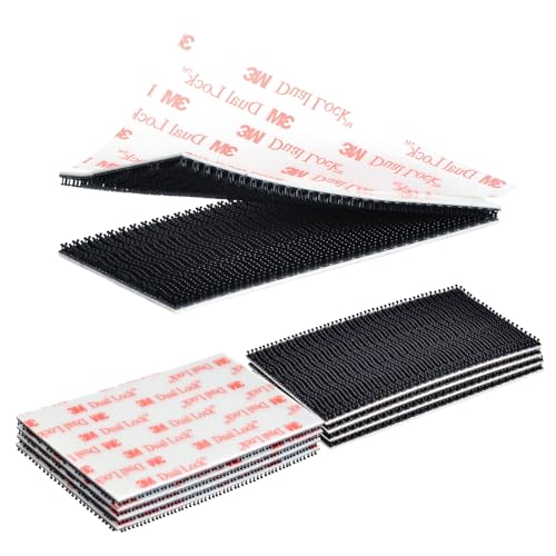 Image of 3M Dual Lock, Heavy Duty Reclosable Fastener, 2 inch x 4 inch SJ3550, 8 PCS, Black