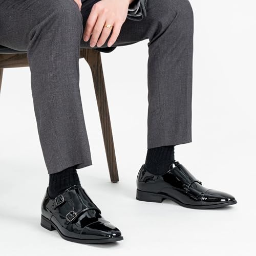 Image of Jousen Dress Shoes for Men Monk Strap Loafers for Men