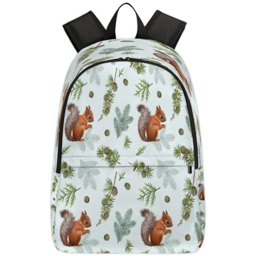 Sac à dos d'hiver TropicalLife de 17,4 L avec un motif d'écureuil mignon pour l'école et le voyage