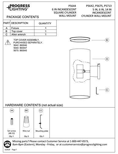 Image of Progress Lighting 6-Inch Cylinder Outdoor Wall Sconce, 2-Light Modern Wall Mount Up and Down Lights, Interior and Exterior Lighting for Home or Porch, Aluminum Construction, Antique Bronze (P5642-20)