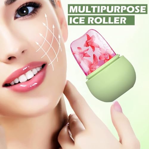 Image of Oblivion Ice Roller for Face Massage 1 Pc - Silicone Reusable Cooling Facial Ice Cube Roller for Glowing Skin, Puffiness Reduction & Skin Tightening, Non-Slip Easy Grip Beauty Face Care Tool for Women
