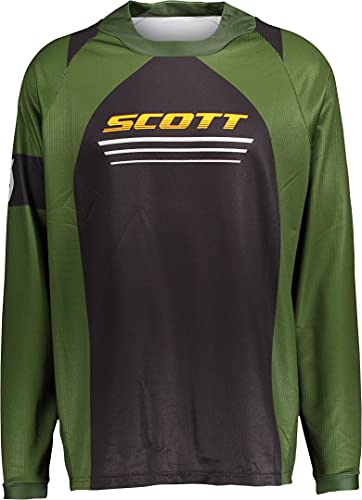 SCOTT X-Plore MX Motocross Jersey/DH Fahrrad Trikot lang grün/schwarz 2025: Größe: M (48/50)