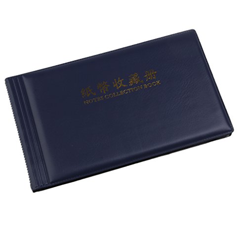 2X 30 páginas 60 bolsos Coleção de notas de banco Livro de Álbum de pasta para Moedas de Dinheiro