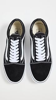 Vans Men's Old Skool Unisex Sneakers, Black/White, 17 Medium US