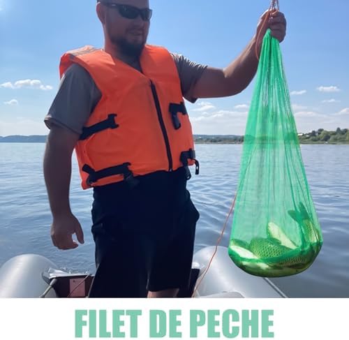 Fischfang-Netzbeutel Mit Kordelzug – Aus Nylon, Feinmaschig, 60x40 Cm / 100x60 Cm – Für Köder, Krebse & Mehr – Grün