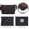 Lizbin Messenger Bag, Classic Vintage Messenger Bags, Canvas Messenger Bag, Shoulder Bag Crossbody Bag, Small Messenger Bag for Men Women, Crossbody Shoulder Bag Casual Work Bag (Black) #5