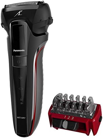 Panasonic ES-LL21 Hybrid Wet & Dry Electric 3-Blade Shaver with Trim Attachment for Men (2 Pin Plug), Black