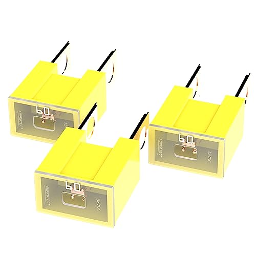 AUPROTEC Fusible bloc mâle PAL B, OTO BT Japon 30-140 A, choix: 60A ampères, jaune, 3 pièces