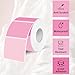 1.5 Inch Square Thermal Label Printer Stickers, Pink Gradient Self-Adhesive Direct Thermal Labels Stickers, Waterproof/Perforation Line Design- 500 Sheets