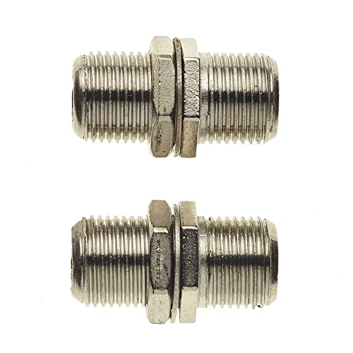 Keple RF Coaxial Cable Coupler, Pack of 2, F Type Socket To F Type Socket Adapter, Female Barrel Zinc Body Connectors - Image 4