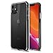 Trianium Clarium Series Designed for Apple iPhone 11 (2019 6.1 Inch) TPU Cushion Clear Frame iPhone 11 Case Protection and Hybrid Rigid Backing Cover - Clear