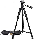 Xtech Pro Series 72’ inch Tripod with Carrying Case, 3 Way Pan-Head for Canon, Nikon, Olympus, Sony, Fuji, Samsung, Panasonic, Pentax and Other Similar Digital Cameras and Camcorders