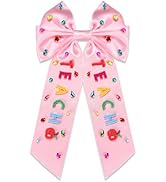Teacher Hair Bows for Women Teacher Accessories Pencil Book Fri-Yay Hair Bows Large Hair Bow Clip...
