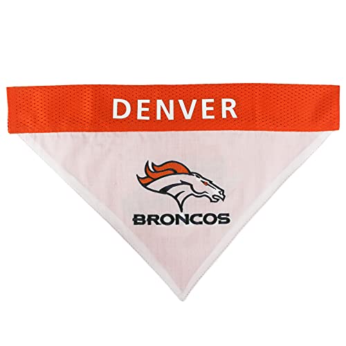 Pets First NFL DOG BANDANA, DENVER BRONCOS REVERSIBLE PET BANDANA. 2 Sided Sports Bandana with a PREMIUM Embroidery TEAM LOGO - Image 4