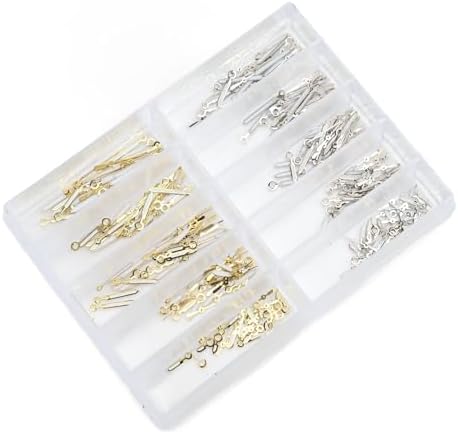 Aramox Replacement Watch Hands Set, Metal Watch Hands for 2035 PC21 SL68 Quartz Watch Movements, 100 Sets, Simplify Repairs and Enhance Aesthetics (Luminous Gold)