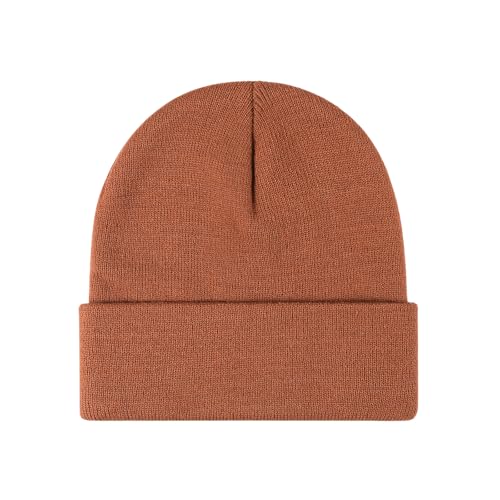 Image of Beanie for Men Women Warm Winter Hat Windproof Thick Knitted Cuffed Unisex Skull Cap