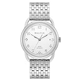 Bulova Commodore 96B326 - Orologio automatico con quadrante argentato da uomo