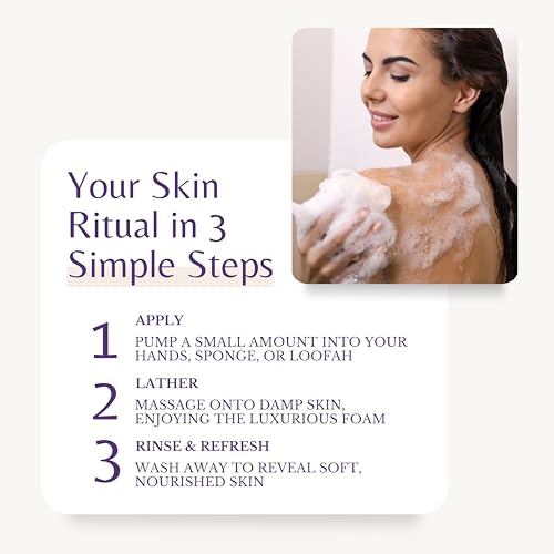 Lavender Relaxing Body Wash with Chamomile Oil & Vitamin E, Aromatherapy Bath, Stress Relief Shower, Natural Body Wash for All, Dry & Sensitive Skin, 16 fl oz (Pack of 2) - Image 6