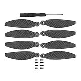 Abaodam Kohlefaser Drohnenpropeller 2 Paar für Kleiner 2 Quadrocopter mit Installationswerkzeug Langlebiges Zubehör für Ferngesteuerte Kleine Drohne