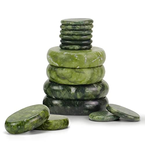 Pierres de massage chaudes en jade pour soulager les muscles raides et fatigués