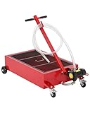 20 Gallon Oil Drain Pan, Low Profile Oil Drain Pan with 12v 180w Electric Pump, Heavy-Duty Metal Oil Change Pan for Cars,Folding Handle, 8FT Hose for Cars, SUVs, Trucks, Buses, RVs