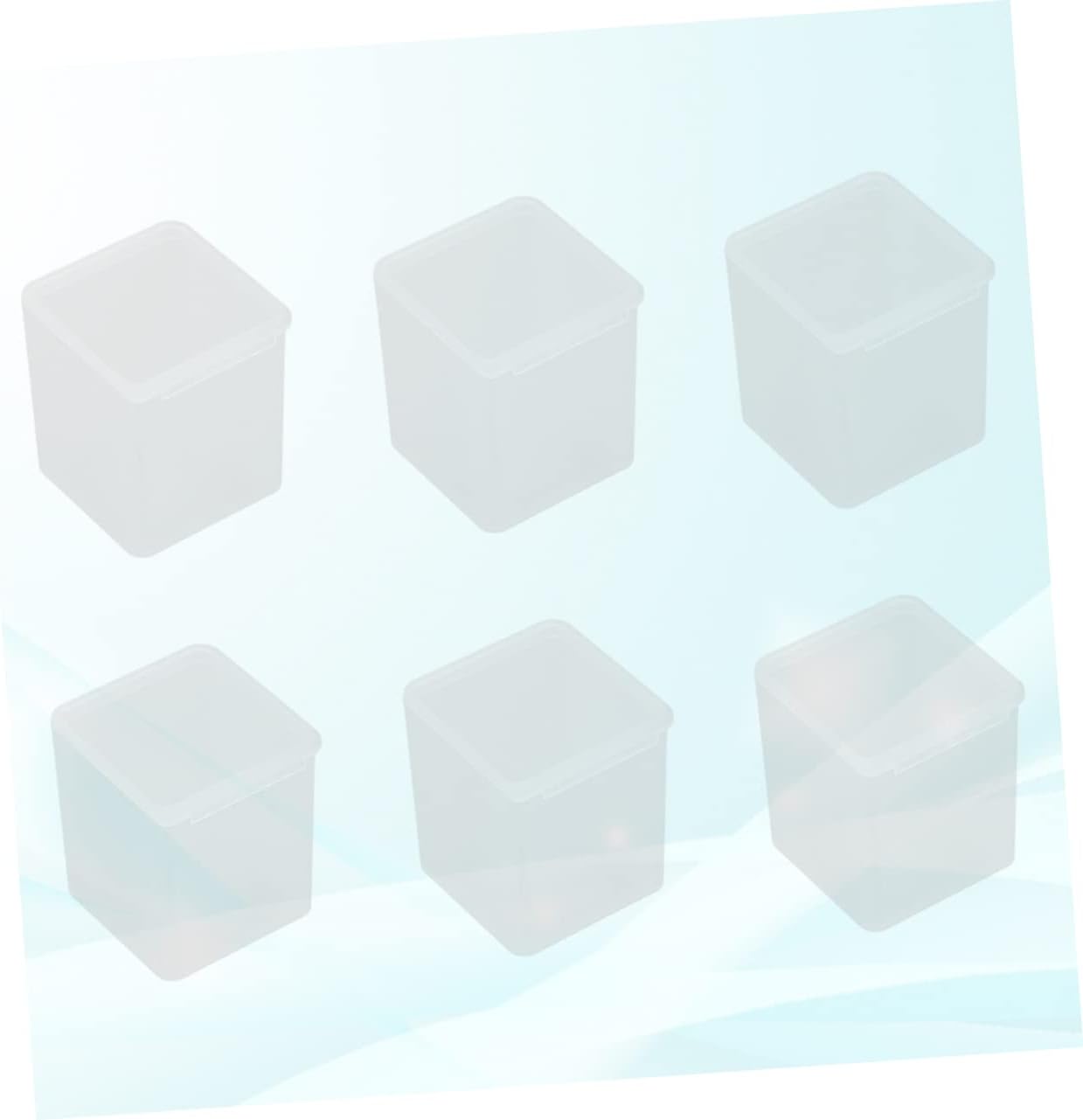 15pcs Multipurpose Plastic Bead Storage Box with Lid Square Organizer for Items Crafts Jewelry Lightweight Space Saving for Home Office
