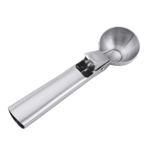 Wifehelper Ice Cream Spoon, Heavy Duty Stainless Steel Ice Cream Scoop Professional Ice-Cream Spade Fruit Spoon Melon Baller Scooper Kitchen Tool