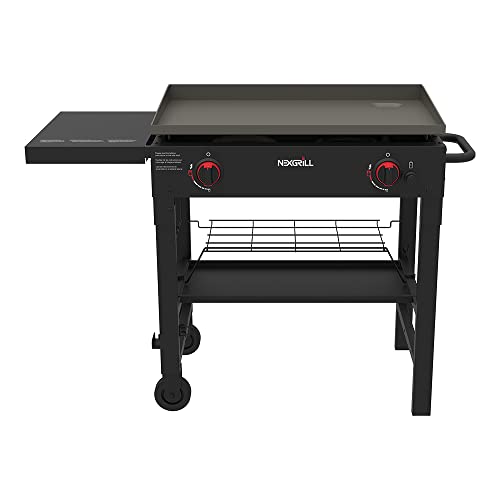 Nexgrill 2-Burner Propane Gas Griddle, 38,000Btus, 514 Sq. In. Flat Top For Outdoor Cooking, Patio, Tailgating, And Backyards, Cart With Caster, Side Shelves, Black, 720-0785 #TOP29