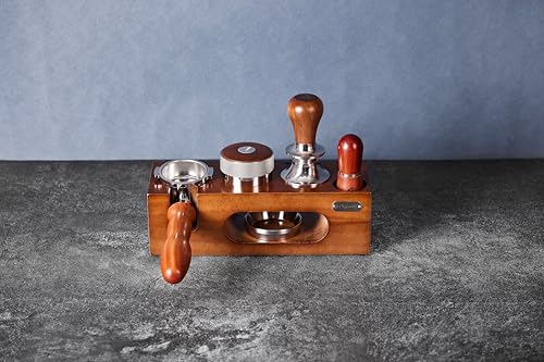 Image of WDT Tool Espresso Stirrer Distribution Tool for home Barista 8 Needles with Stand(rose wood)